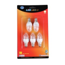 1W E12 LED灯泡的LED，并寻求五个一组的小插座市